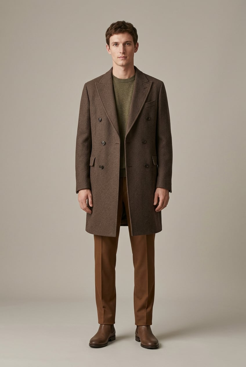 Earth tones: olive, tobacco, chocolate
