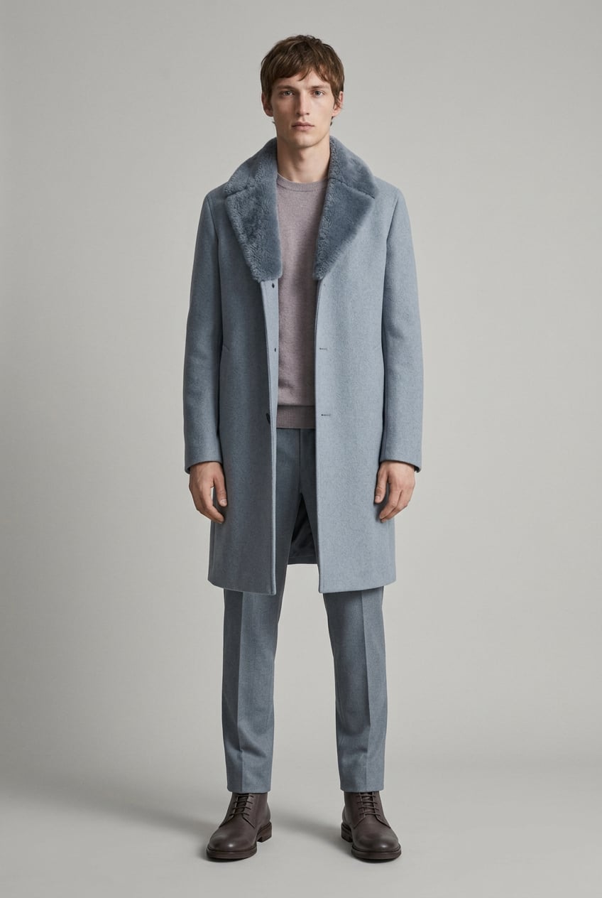 Shearling collar: warmth as a statement